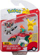 Jazwares Pokémon-Kampffiguren-Set, 3er-Pack, Pikachu #8, Perrserker, Hawlucha, 5 cm große Actionfigur