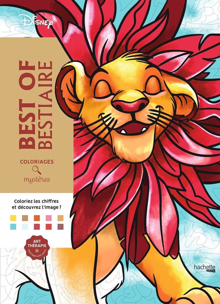 Hachette-Helden Disney Coloriages Mystères – Best of Bestiaire – Malen nach Zahlen – Hachette – Malbuch für Erwachsene