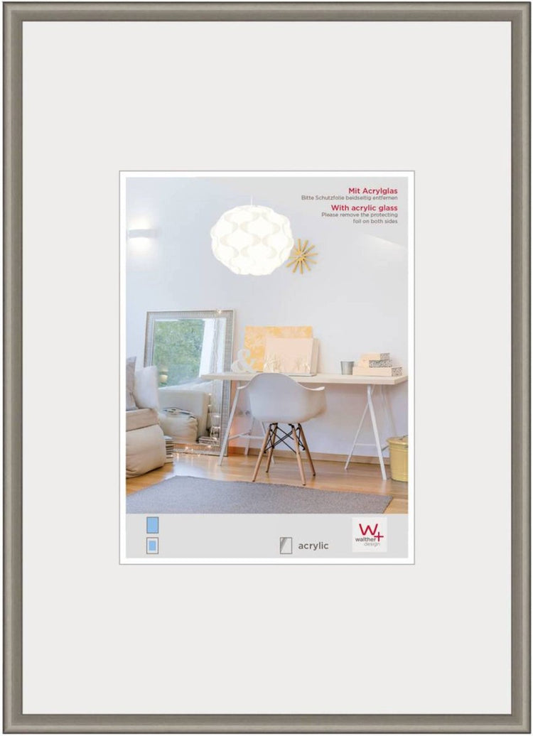 Walther New Lifestyle - Kunststoffrahmen - Fotogröße 42x59,4 cm (Din A2) - Stahl