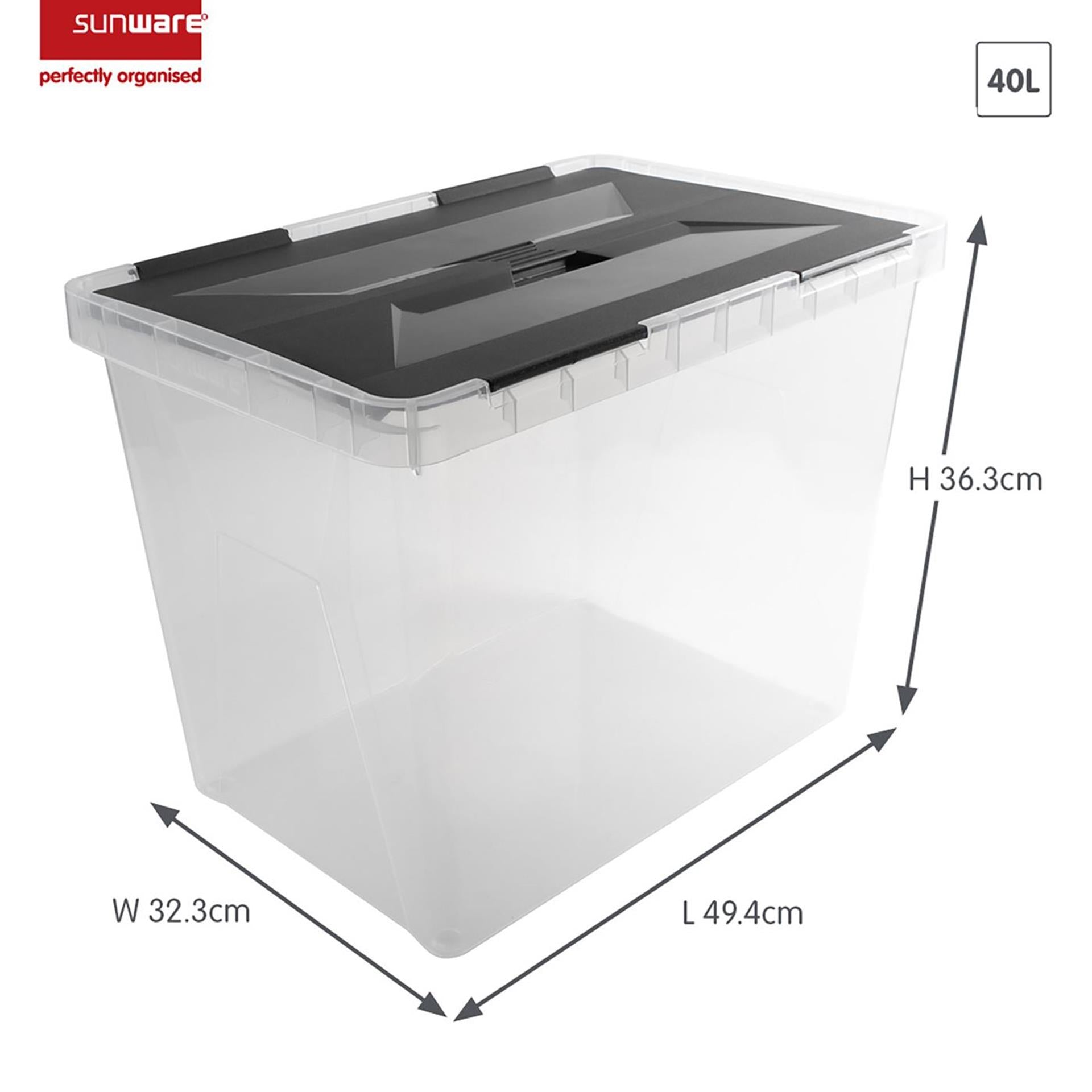 Sunware Onyx Aufbewahrungsbox 40l transparent