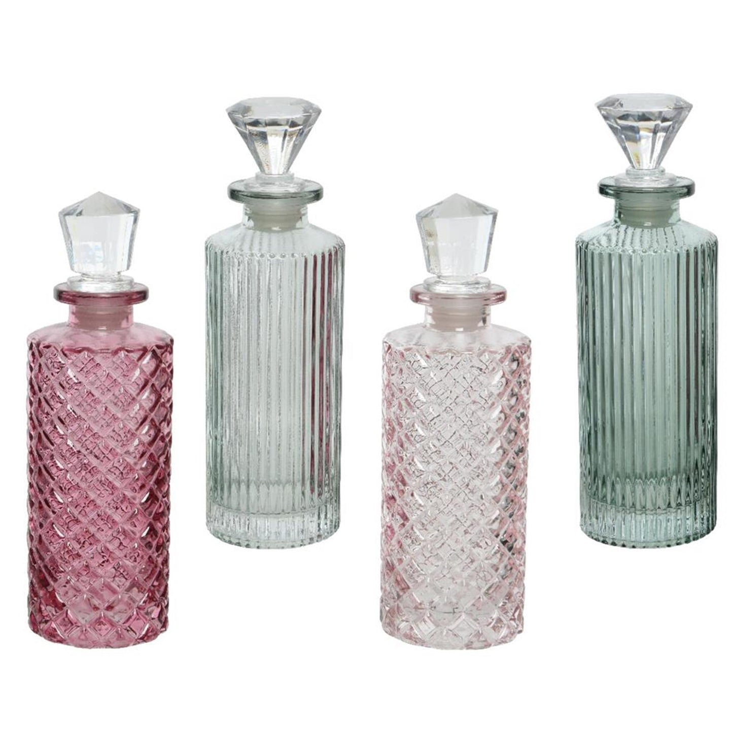 Decoris Deko-Flasche aus Glas, H17 cm