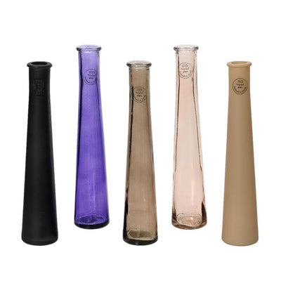 Decoris Vase aus recyceltem Glas, H32 cm, 5-fach sortiert
