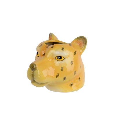 Decoris Blumentopf Leopard Porzellan 10x13x10,8cm