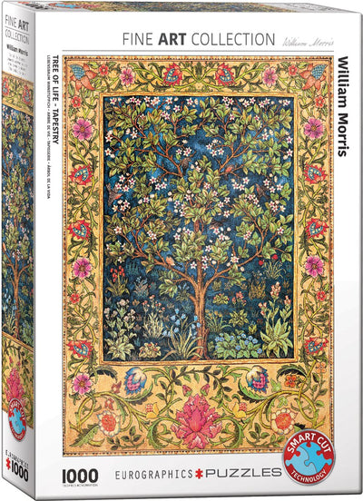 Eurographics – Wandteppich „Der Baum des Lebens“ [Baum des Lebens Wandteppich] – William Morris – 1000 Teile 48 x 68 cm (B x H) – Kunstpuzzle