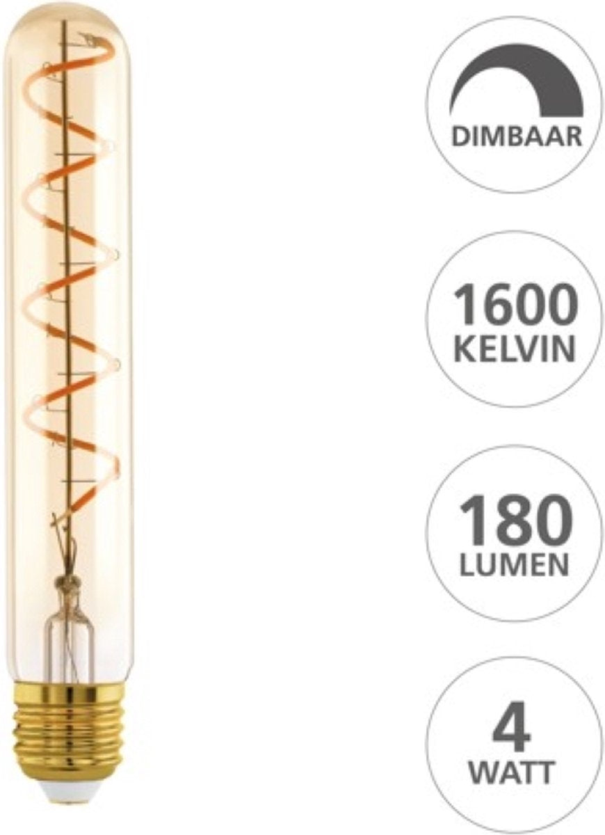Eglo LED-Lampe - E27 - ø 3 cm - T30 - Bernstein - 1600k