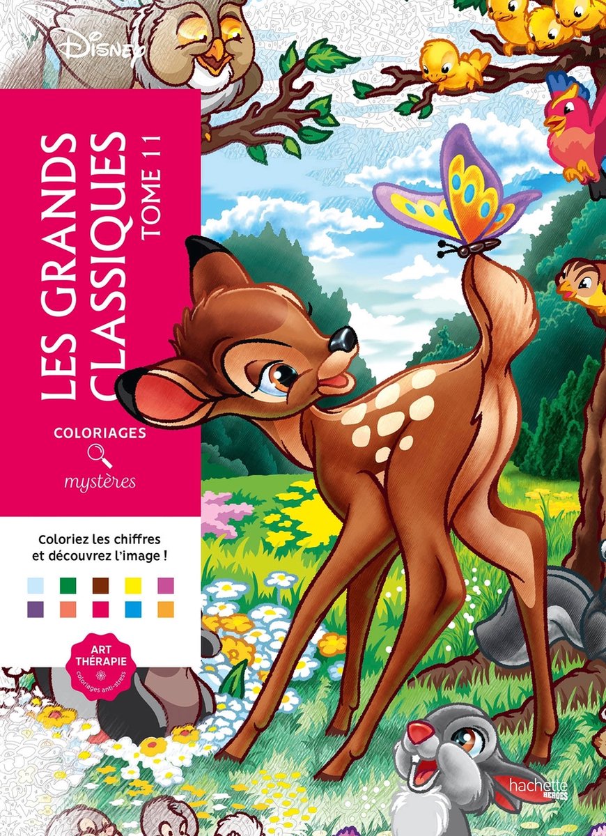 Hachette Heroes Disney Coloriages Mystères Les Grands Classiques Band 11 – Malbuch „Malen nach Zahlen“ für Erwachsene