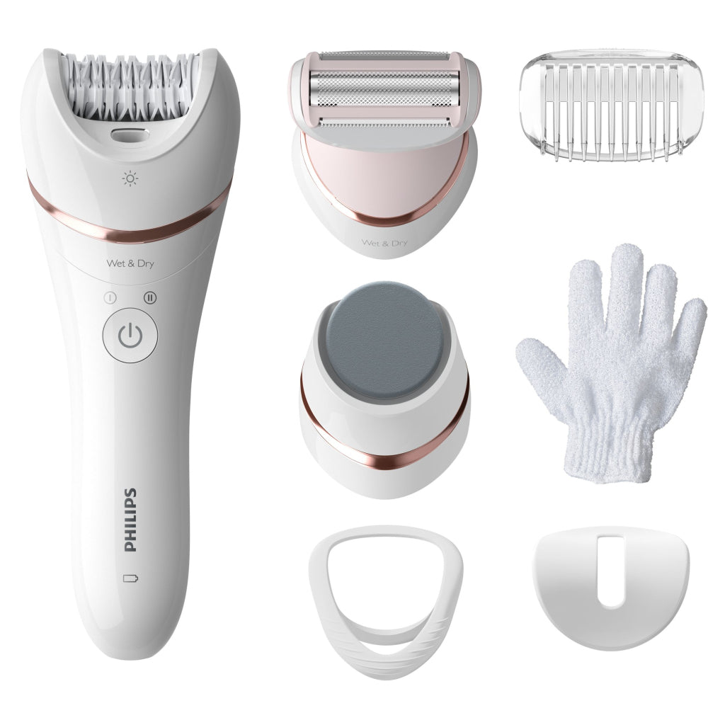 Philips Bre730 00 Serie 8000 nasse und trockene Epileering -Geräte Pink White