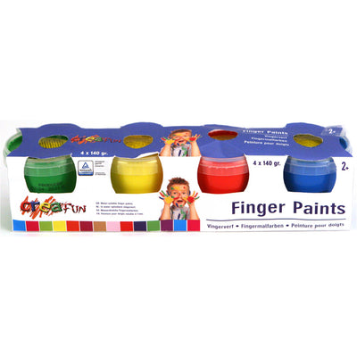Creafun Creafun Fingerfarbe 4 x 140 Gramm