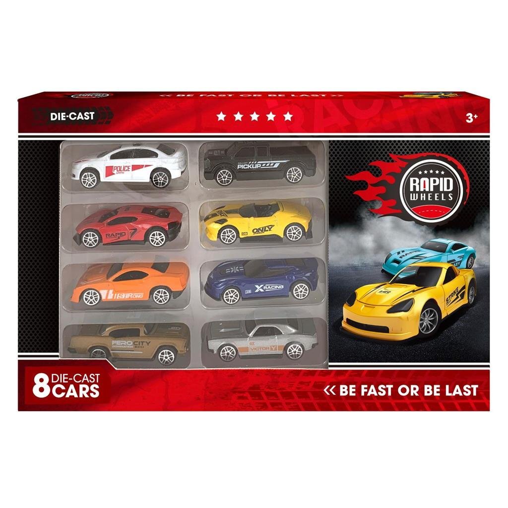 Basis schnelle Räder sterben Gussautos 8 Teile