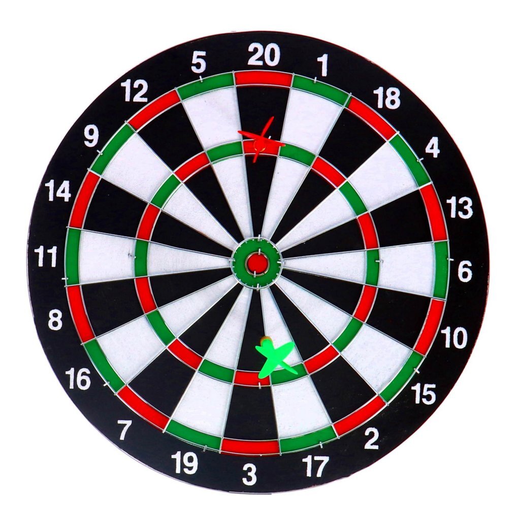 Dartboard zwei mit 6 Pfeilen 37 cm