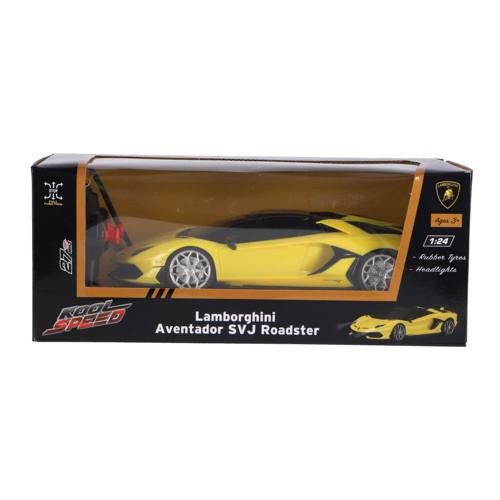 Kool Speed ferngesteuertes Auto Lamborghini 1:24 Aventador SVJ Roadster gelb