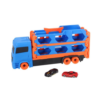 Andere Marken Pop-up Auto Transporter + 2 Die-Cast-Fahrzeuge