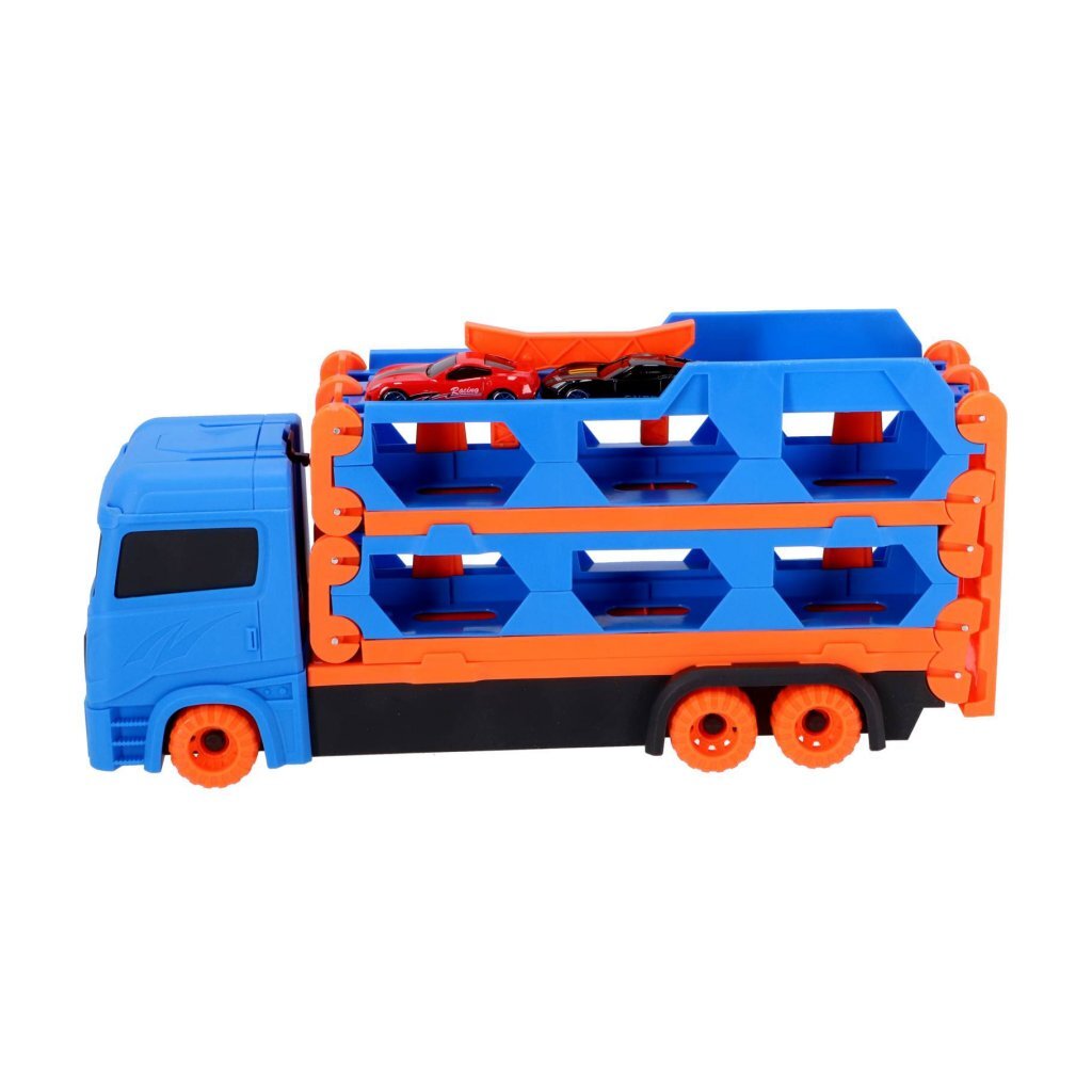 Andere Marken Pop-up Auto Transporter + 2 Die-Cast-Fahrzeuge