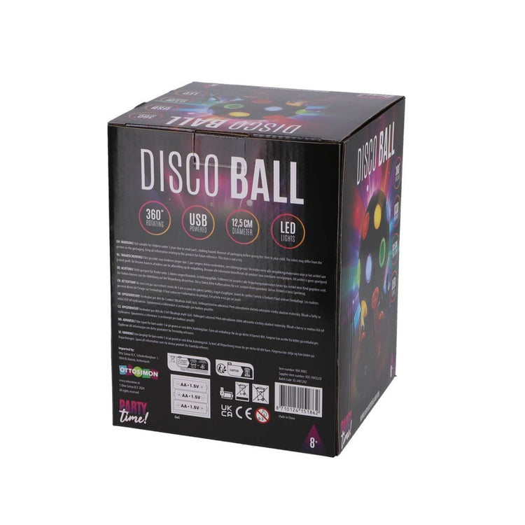 Andere Marken Party Time LED Discokugel 12,5 cm schwarz