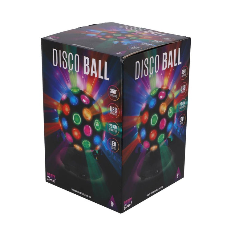 Partyzeit! LED-Discokugel 20 cm schwarz