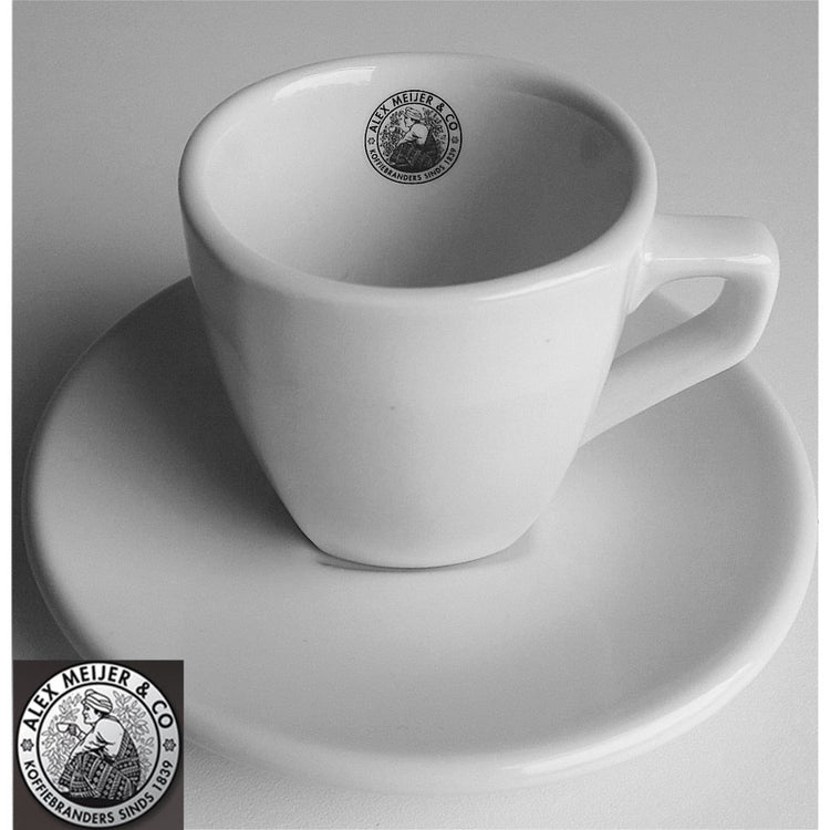 Intermezzo Intermezzo Espresso Kopf und Untertasse Alex Meijer Logo 3 Teile
