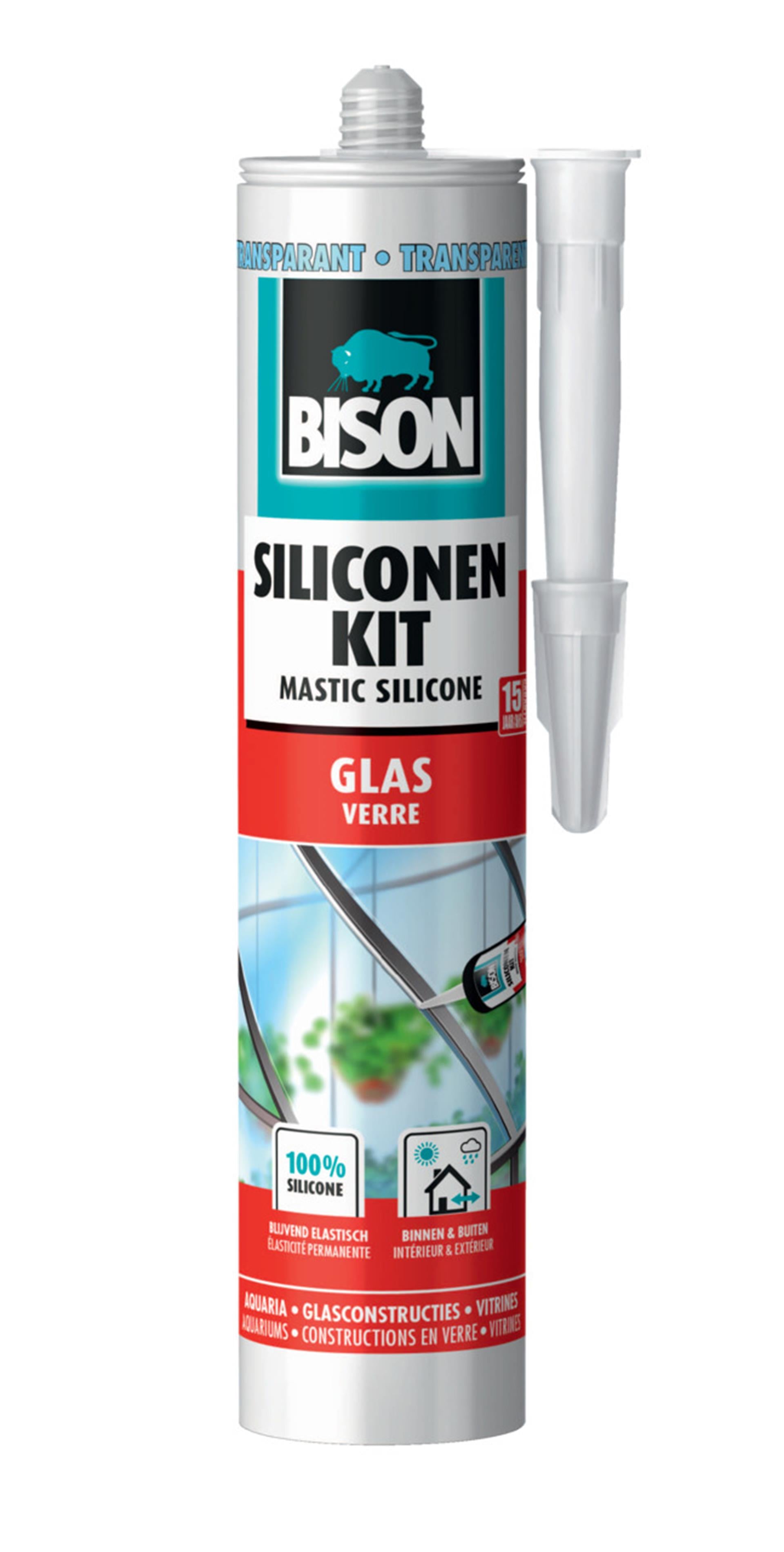 Bison Silikondichtmittel Glas 310 ml