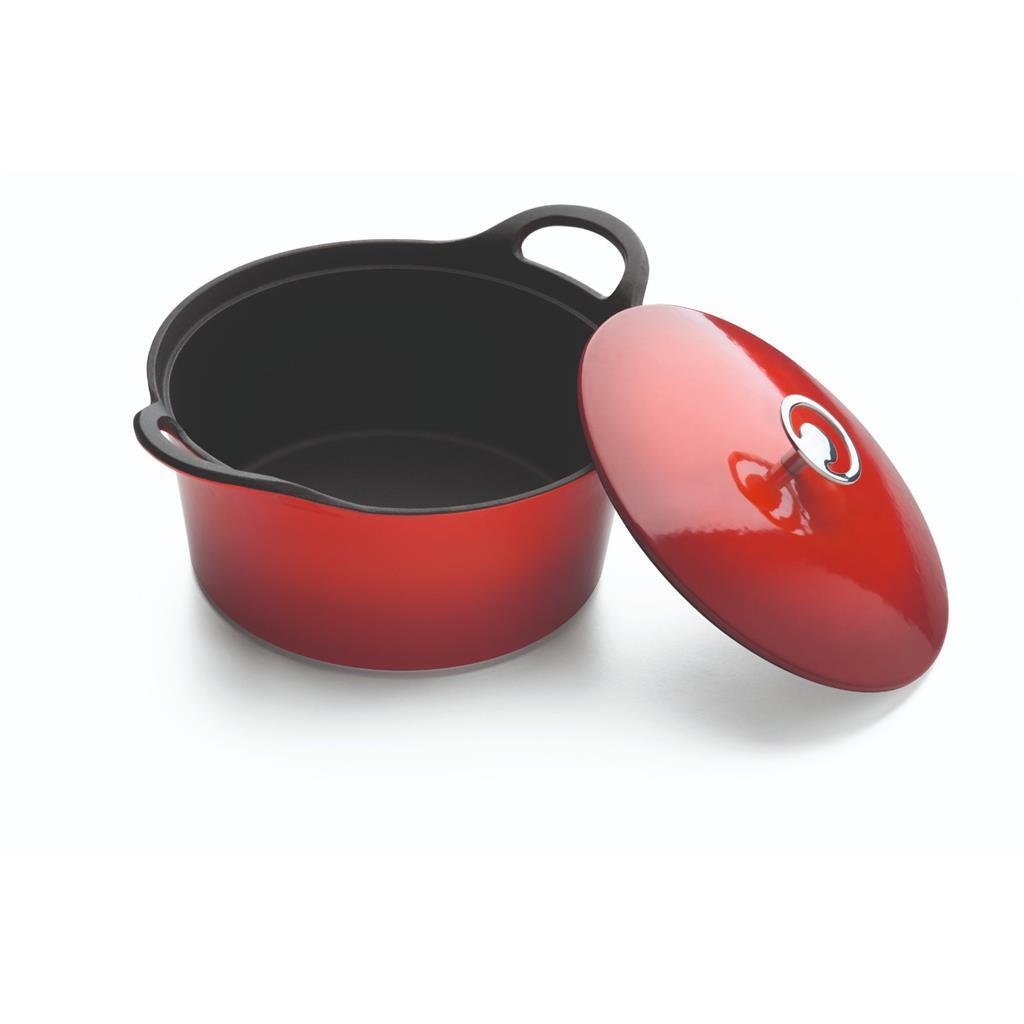 Kuisinox -Kuisinox -Vulkangussbügeleisen -Pfanne 24 cm Rot