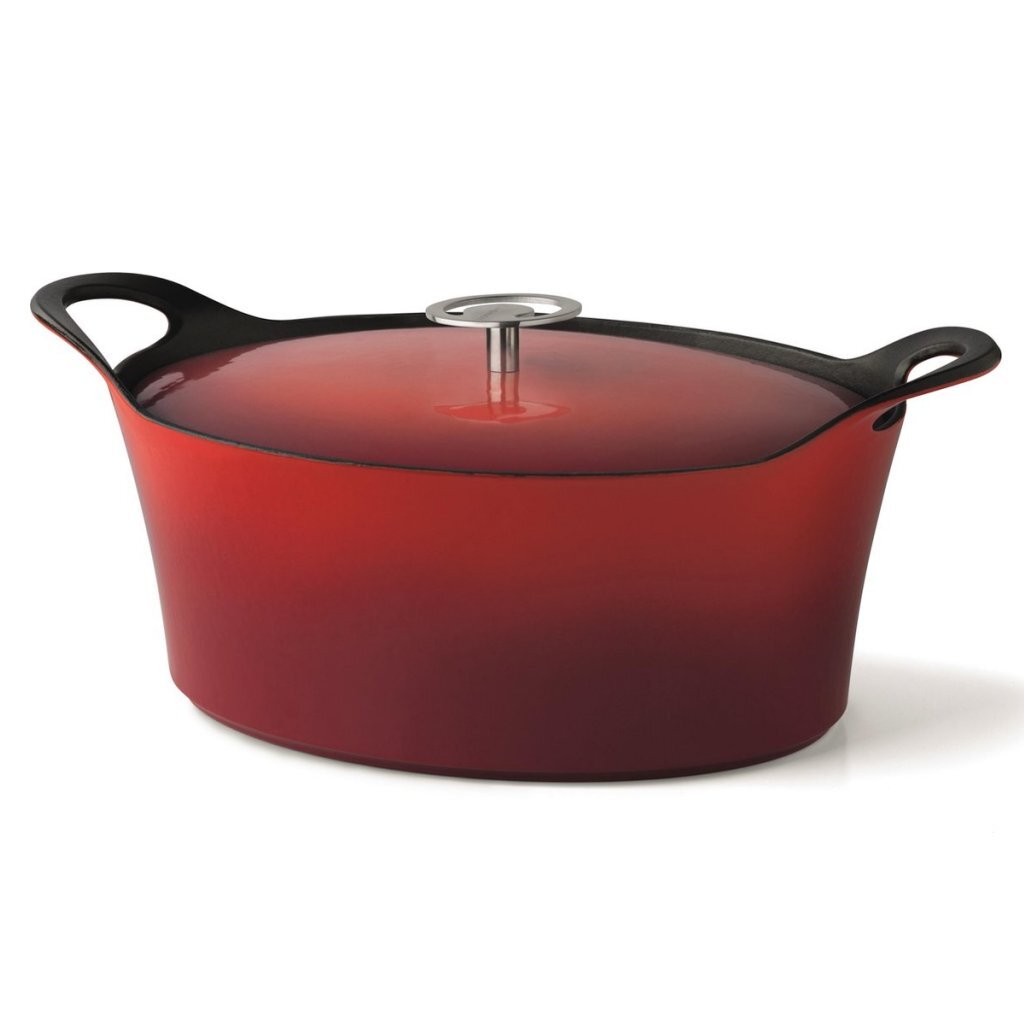 Kuisinox -Kuisinox -Vulkangussbügeleisenpfanne 29 cm Rot