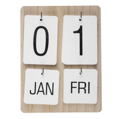 Wandkalender Holz 22x17x2,5cm