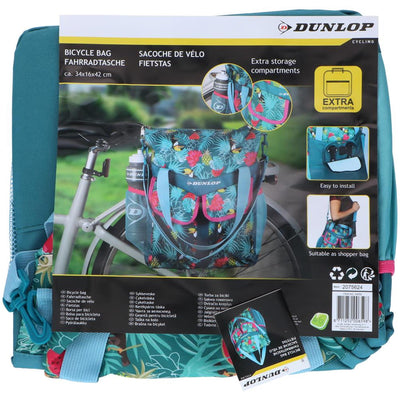 Dunlop Fahrradbeutel -Rucksack 2in1 20Liter Inhalt Tropischer Druck