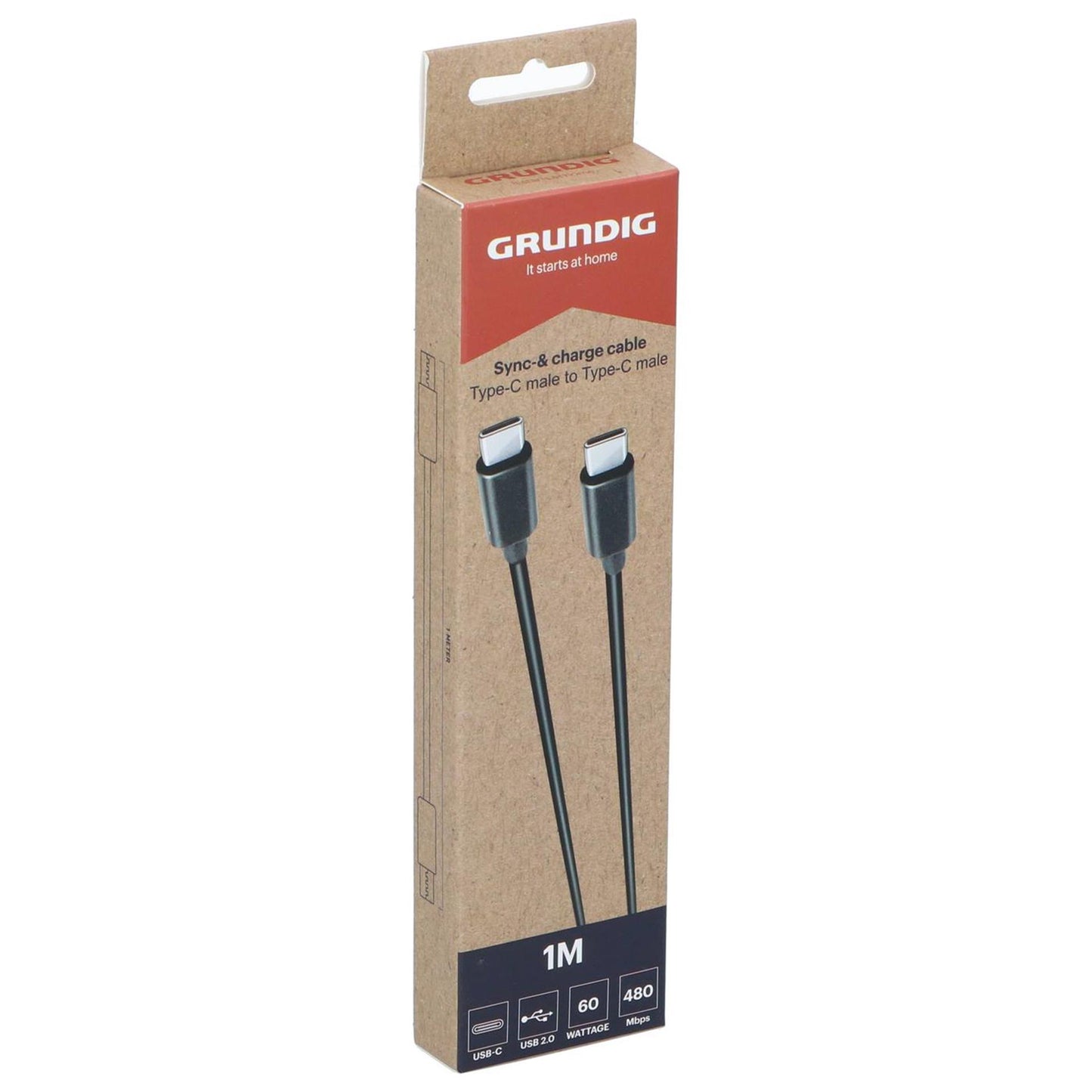 Grundig Synchronisations- und Ladekabel USB-C auf USB-C 1 Meter