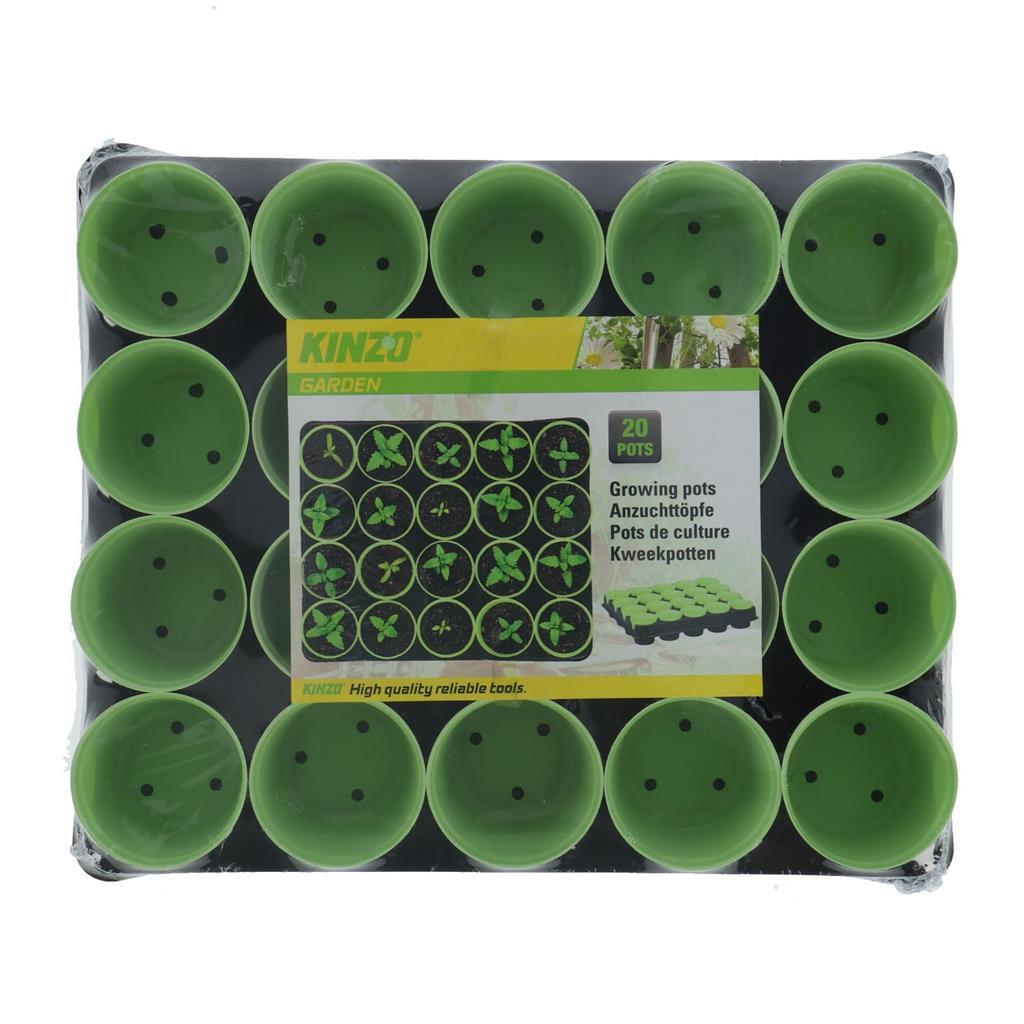 Kinzo -Wachstumstöpfe mit Tablett 20 Gläser