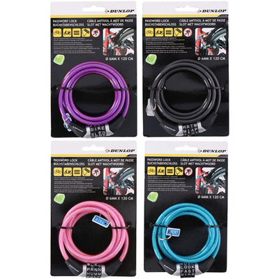 Dunlop Passwort Fahrradschloss 6mm 120cm