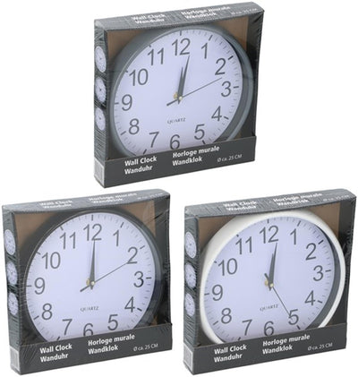 Arti Casa Wanduhr ø25x3cm Kunststoff