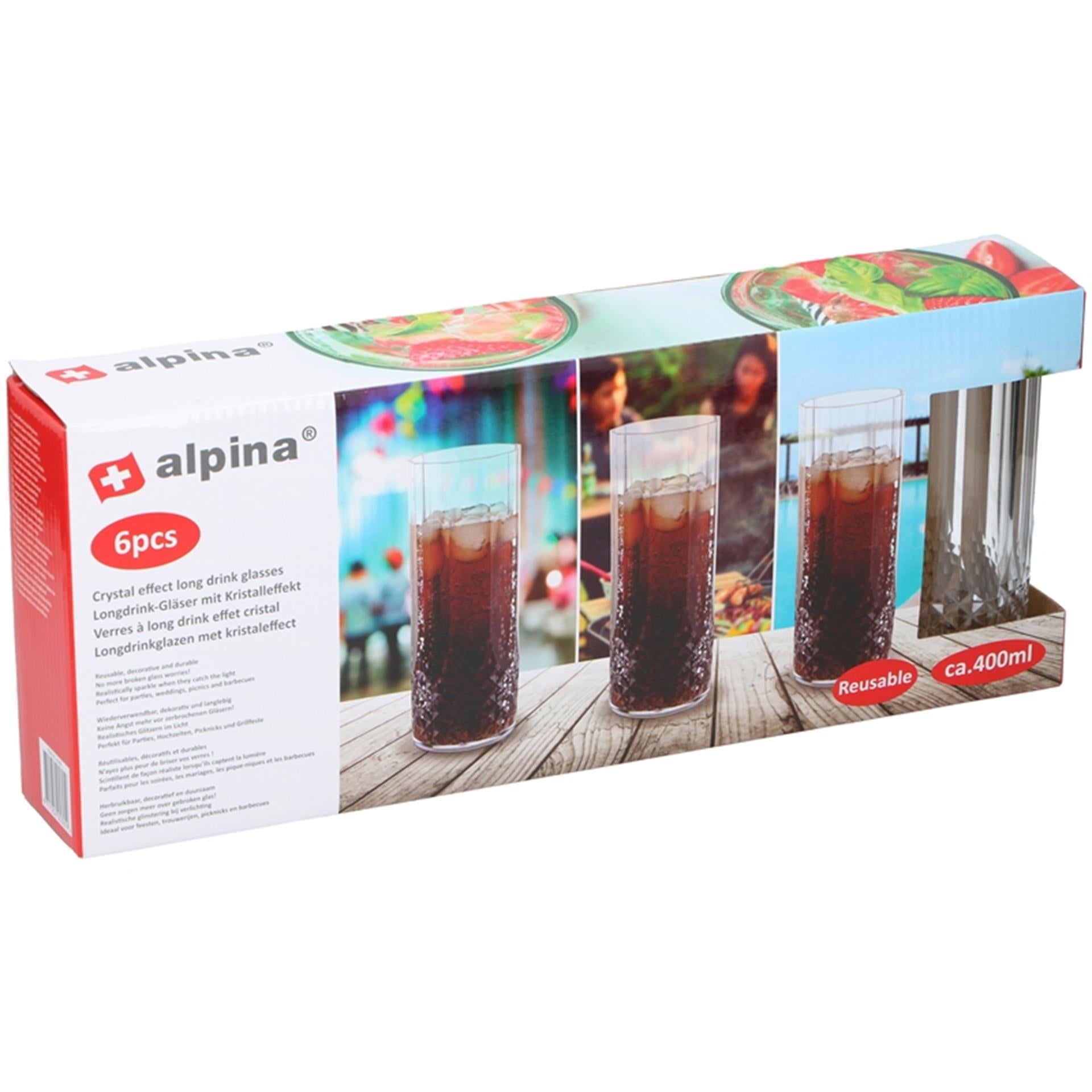 Alpina Longdrinkglas-Set Kunststoff 400ml
