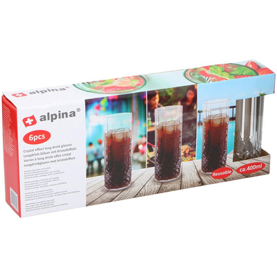 Alpina Longdrinkglas-Set Kunststoff 400ml