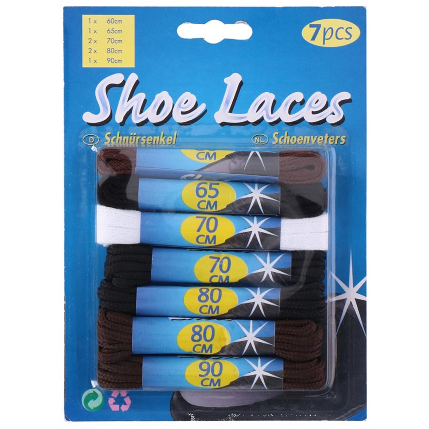 Lifetime Schnürsenkel-Set 7-teilig auf Karte