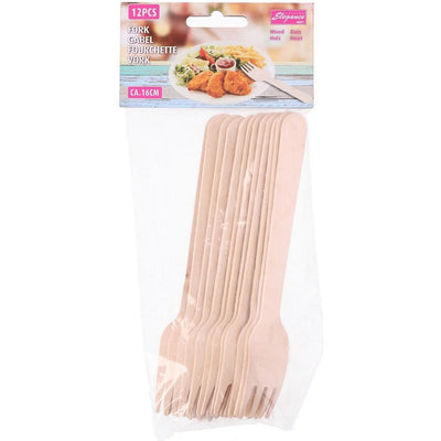 Küche Eleganz Küche Eleganz Holzgabeln 16 cm 12 Stücke
