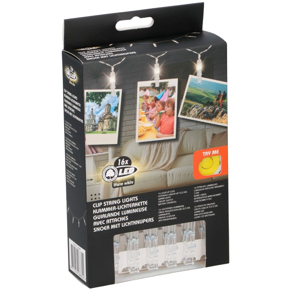 Lichtkabel mit Stiften und 16 LED -Leuchten, 2m