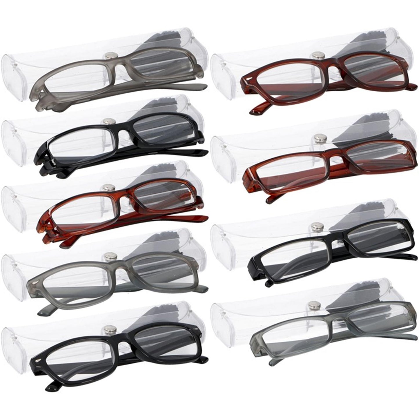 Lebenslange Lesebrille in PVC-Box Stärke +3