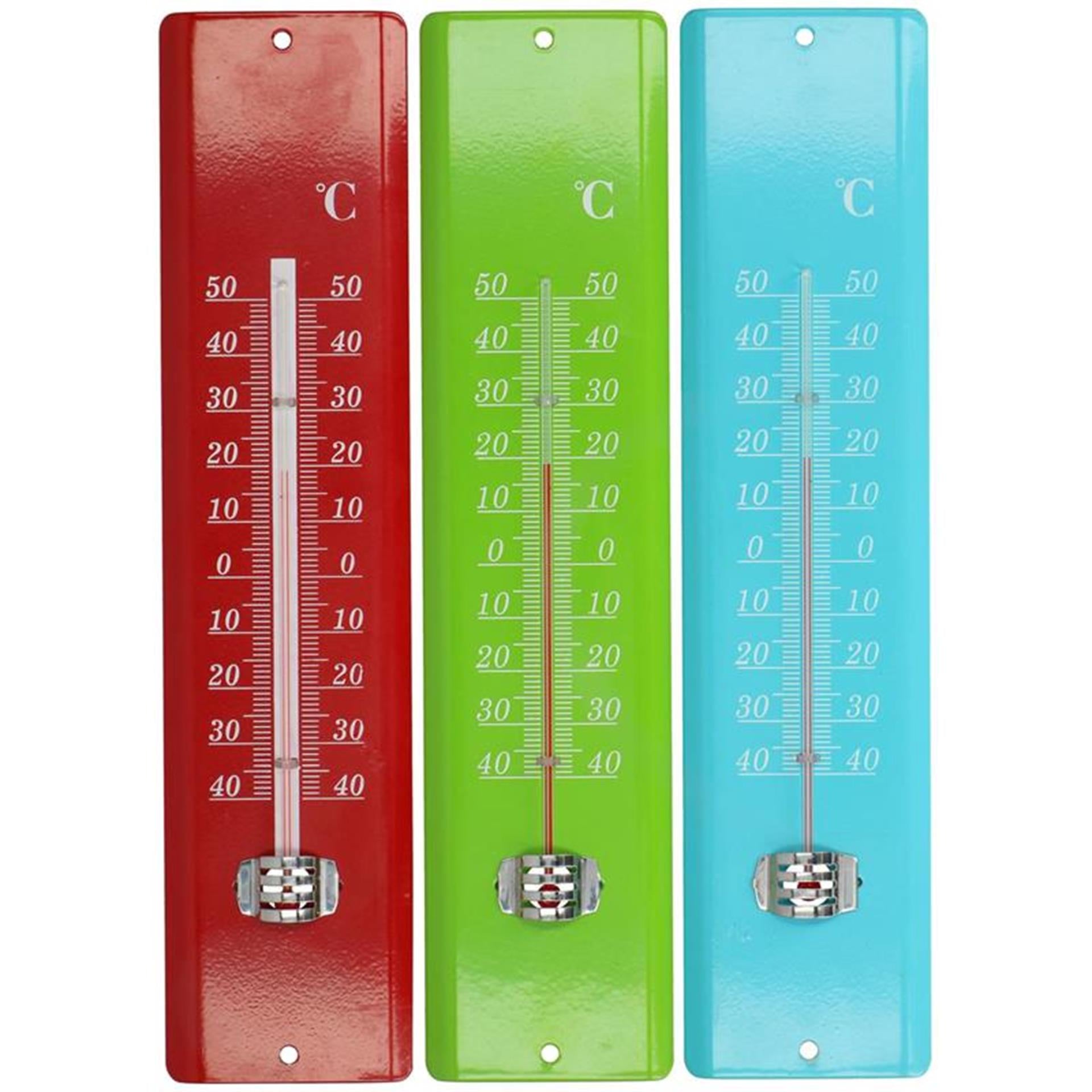 Kinzo-Thermometer Metall 29,5x7x2cm