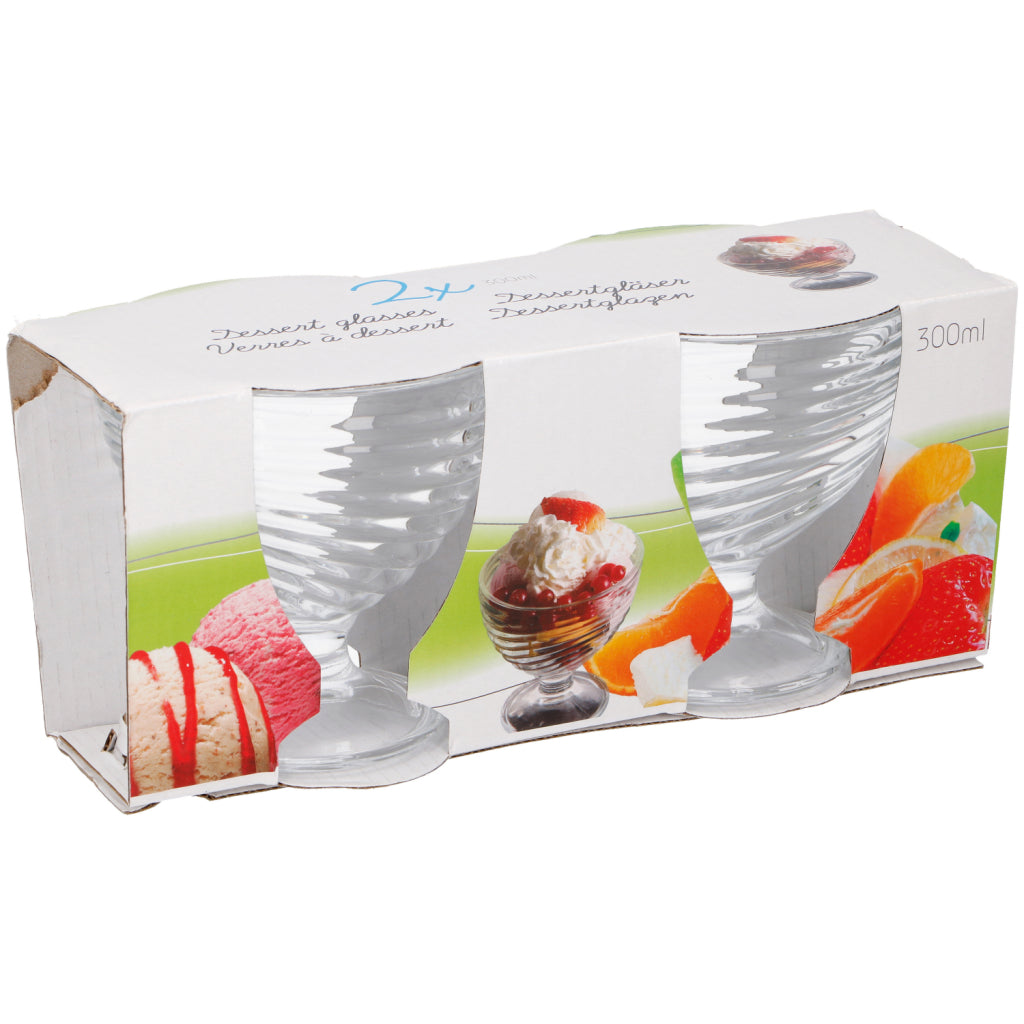 Verschiedenes Eis -Putsch -Set2 Glas 300 ml