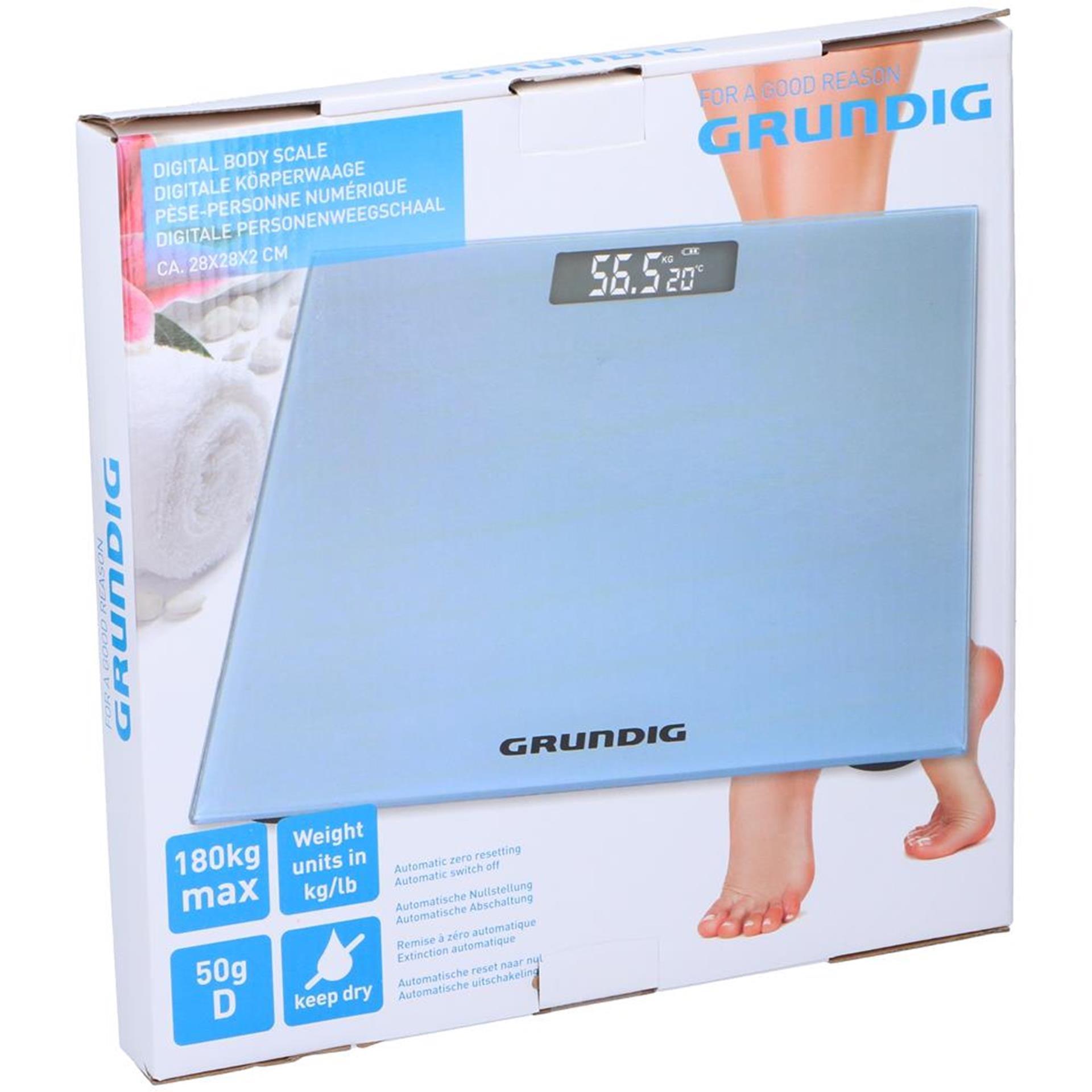 Grundig Personenwaage Glas grau