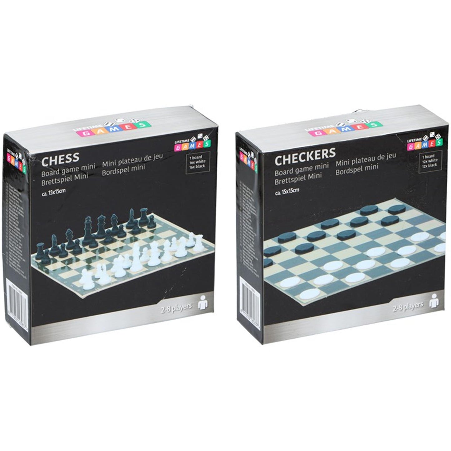 Lifetime Games Schach- oder Damespiel Mini 15x15cm