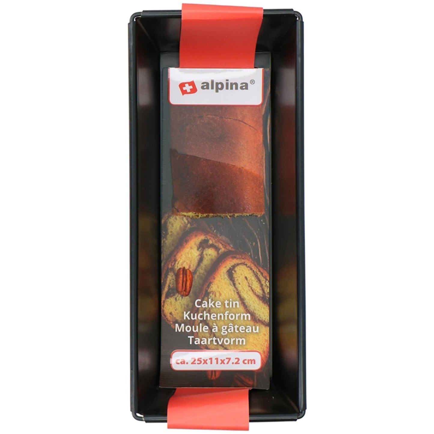 Alpina -Kuchenform 25x11x7,2 cm schwarz