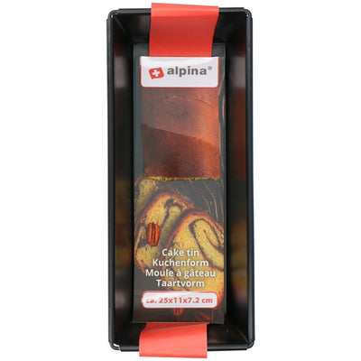 Alpina -Kuchenform 25x11x7,2 cm schwarz