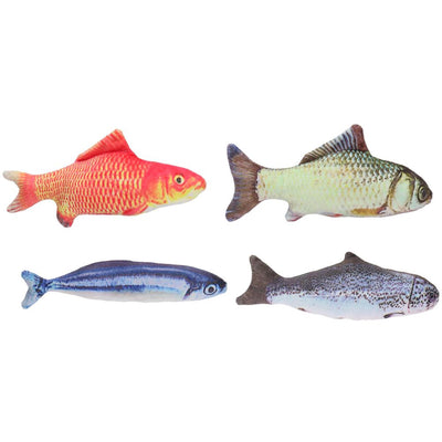 Haustier-Katzenspielzeugfisch aus Stoff, 19 cm