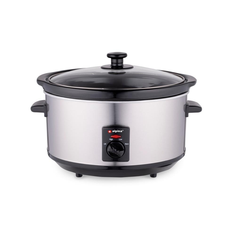 Alpina Slowcooker 3.5L 240W Edelstahl schwarz