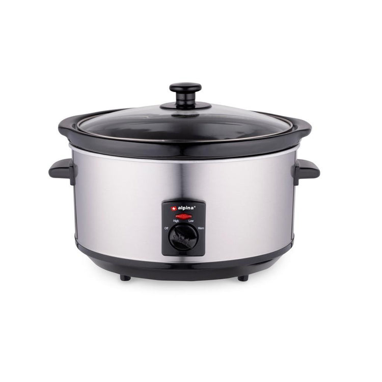 Alpina Slowcooker 3.5L 240W Edelstahl schwarz