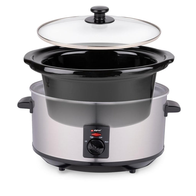 Alpina Slowcooker 3.5L 240W Edelstahl schwarz
