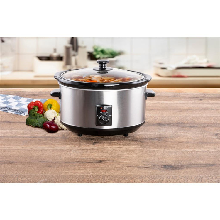 Alpina Slowcooker 3.5L 240W Edelstahl schwarz