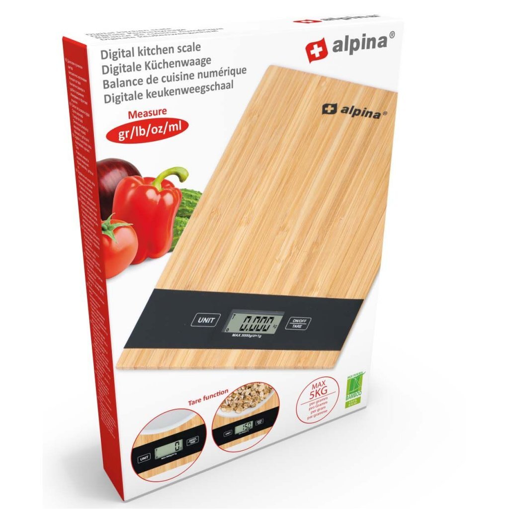 Alpina Digital Bambusküchenskala 5 kg