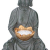 Grundig Grundig Buddha Bild mit Solarlamp-LED-Out-Out-Knopf-Feuerdauer 6-8 Stunden 17x16x27cm