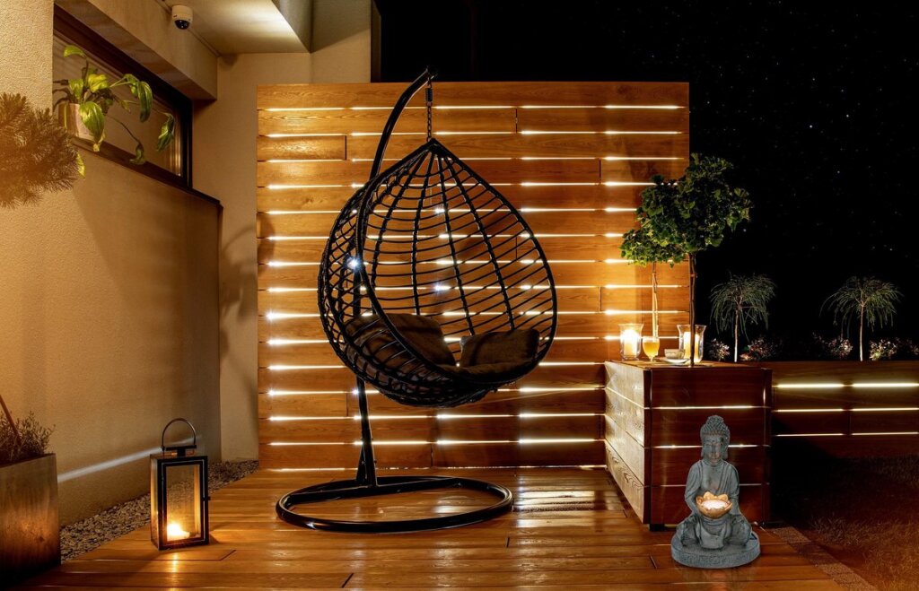 Grundig Grundig Buddha Bild mit Solarlamp-LED-Out-Out-Knopf-Feuerdauer 6-8 Stunden 17x16x27cm