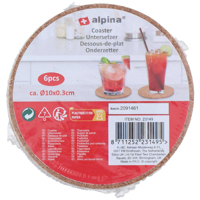 Alpina Untersetzer Kork 6 Stk. ø10cm